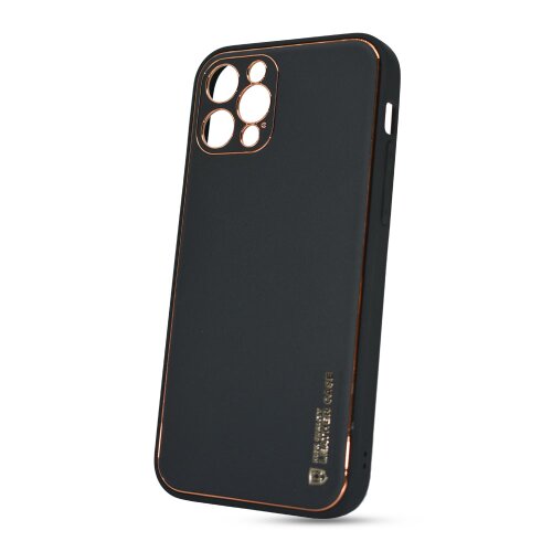 Puzdro Leather TPU iPhone 12 Pro (6.1) - čierne