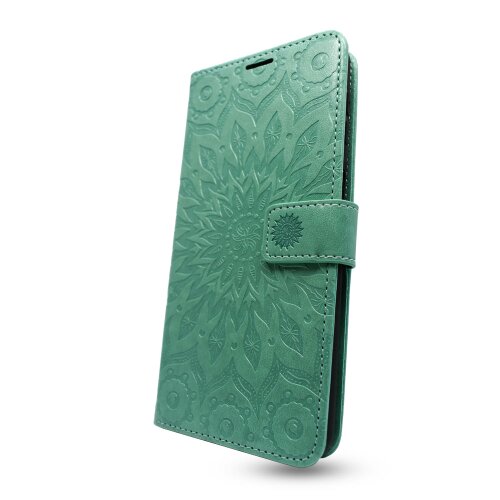 E-shop Puzdro Mezzo Book iPhone 13 Pro vzor mandala - zelené
