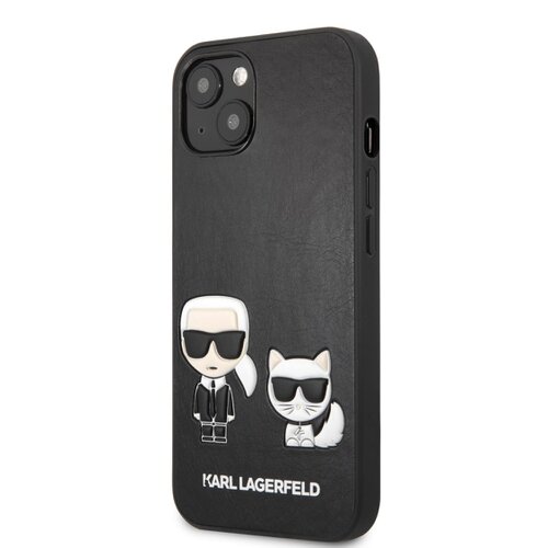 Puzdro Karl Lagerfeld KLHCP13MPCUSKCBK and Choupette PU Leather iPhone 13 - čierne