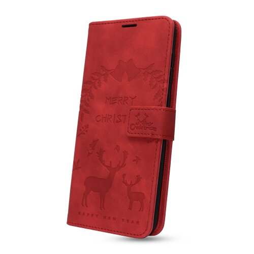 E-shop Puzdro Mezzo Book Xiaomi Redmi 9C vzor merry christmas - červené