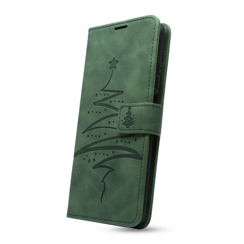 Puzdro Mezzo Book Xiaomi Redmi Note 10/10S vzor vianočný strom - zelené
