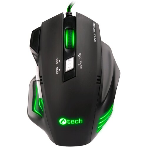 E-shop C-TECH Akantha herní myš, zelené podsvícení, USB