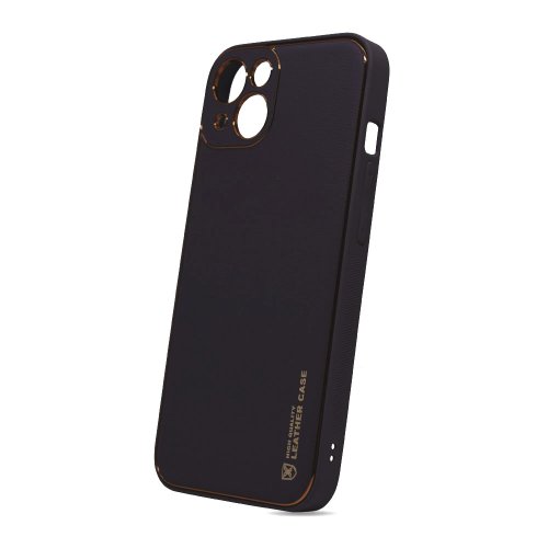Puzdro Leather TPU iPhone 13 - čierne