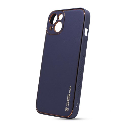 Puzdro Leather TPU iPhone 13 - modré