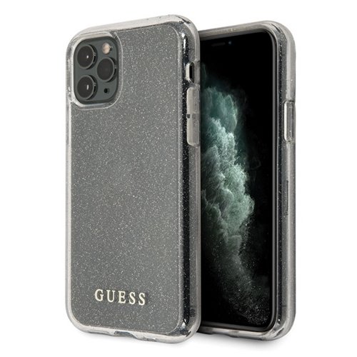 Puzdro Guess iPhone 11 Pro Max GUHCN65PCGLSI Glitter - strieborné