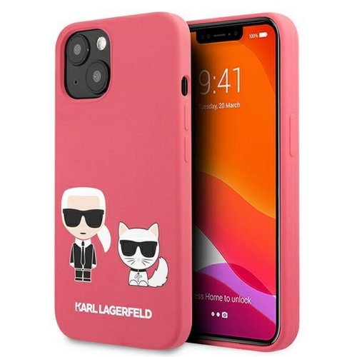 Karl Lagerfeld for iPhone 13 Pro / 13 6,1\'\' KLHCP13LSSKCP pink hard case Silicone Karl & Choupette