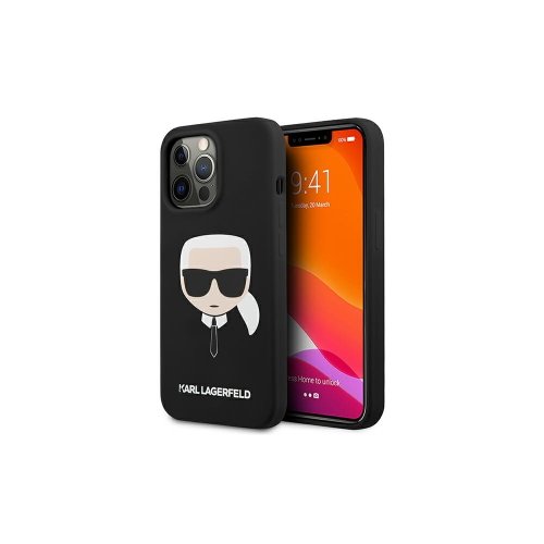 Karl Lagerfeld case for iPhone 13 Mini 5,4&quot; KLHCP13SSLKHBK black hard case Silicone Karl`s Hea