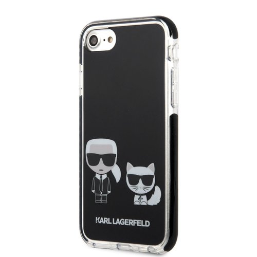 Karl Lagerfeld TPE Karl and Choupette Kryt pro iPhone 7/8/SE 2020/SE 2022 Black