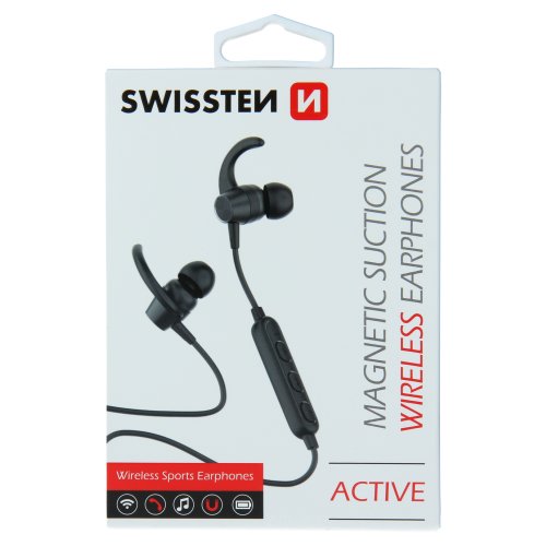 E-shop Bluetooth slúchadlá Swissten Active, Čierna