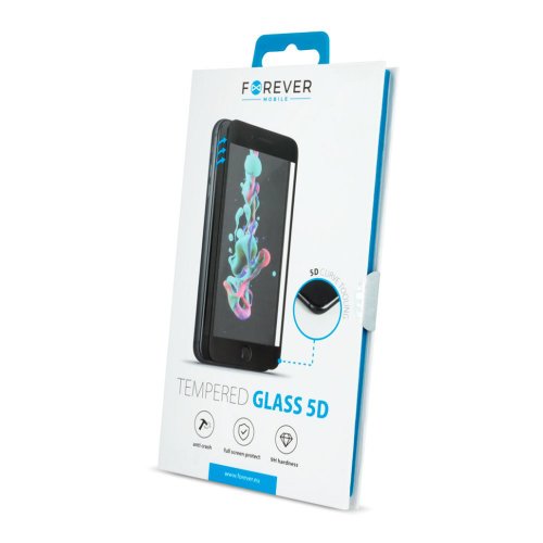 Forever Tempered glass 5D for iPhone 12 Mini 5,4&quot; black frame