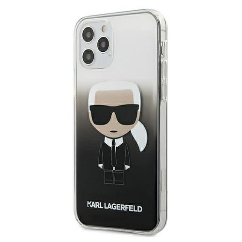 Karl Lagerfeld case for iPhone 12 Mini 5,4&quot; KLHCP12STRDFKBK black hard case Gradient Iconic Ka