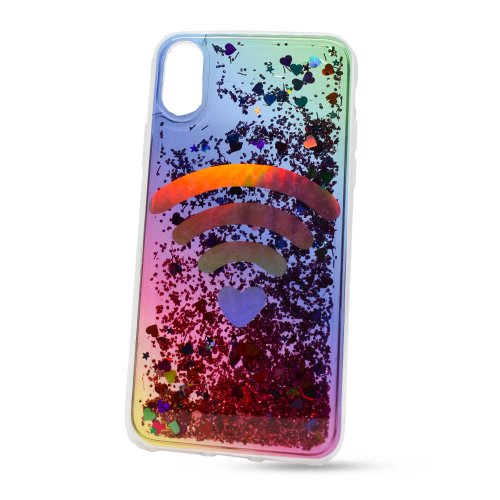 E-shop Puzdro Shimmer Design TPU iPhone X/XS - srdce