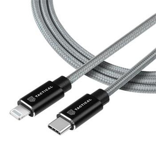 E-shop Tactical Fast Rope Aramid Cable USB-C/Lightning MFi 1m - šedý