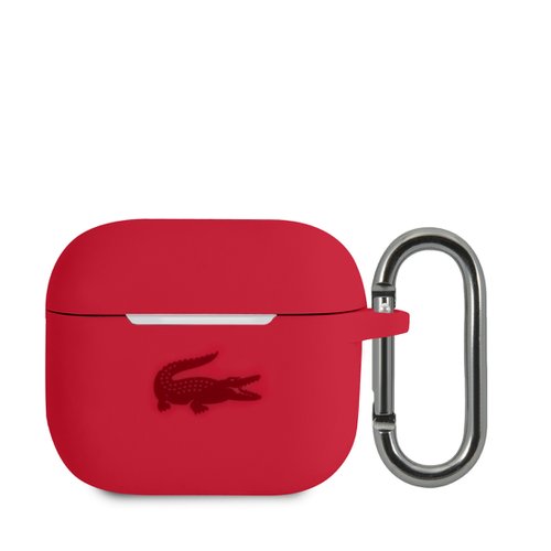 E-shop Lacoste Liquid Silicone Glossy Printing Logo Pouzdro pro Airpods 3 Red