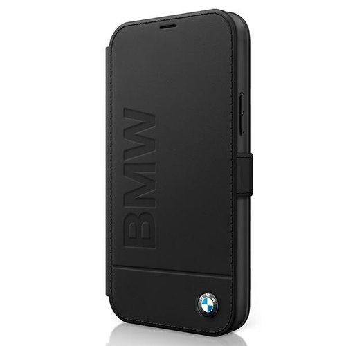 BMW knižkové puzdro pre iPhone 12 mini, BMFLBKP12SSLLBK čierne