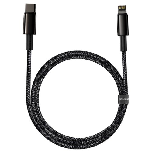 E-shop Baseus CATLWJ-01 Tungsten Gold Fast Charge Kabel USB-C to Lightning 20W 1m Black