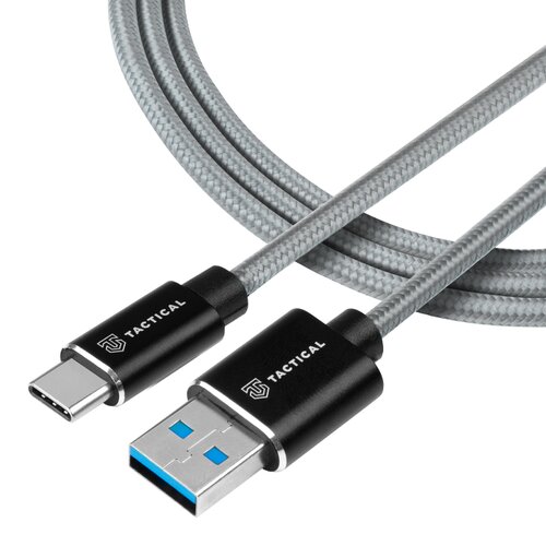 E-shop Tactical Fast Rope Aramid Cable USB-A/USB-C 2m Grey KS