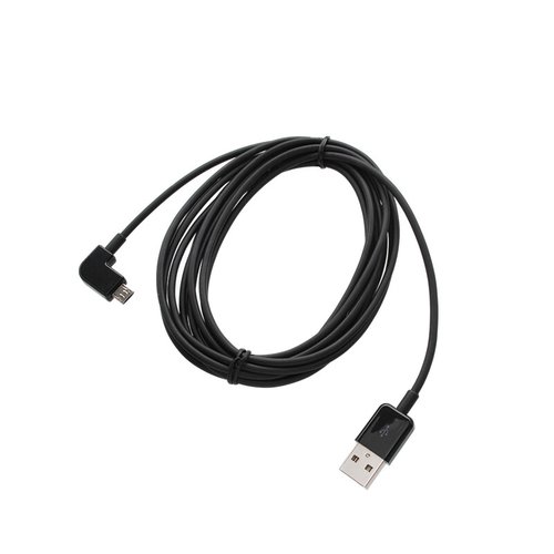Lomený dátový kábel micro USB čierny 3 m, 1.2 A
