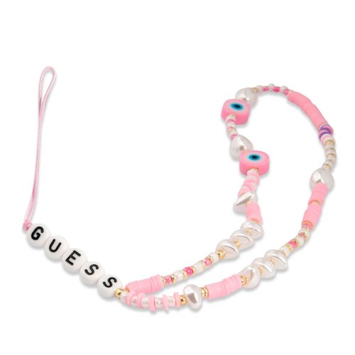 Pútko Guess na telefón Beads Shell - ružové