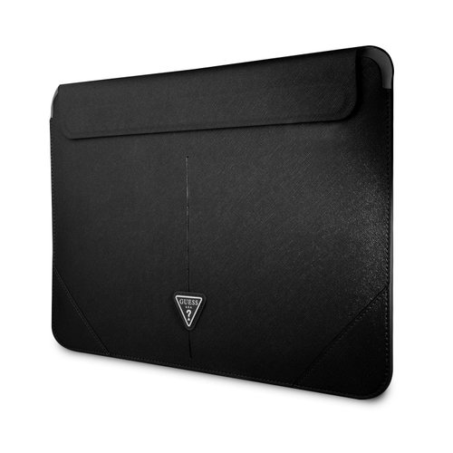 E-shop Guess Saffiano Triangle Metal Logo Computer Sleeve 13/14" Black