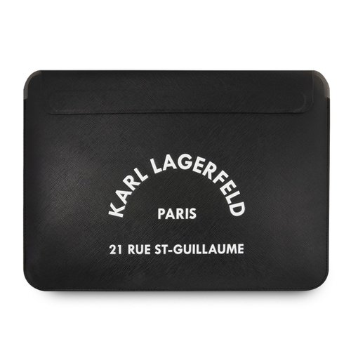 Karl Lagerfeld Saffiano RSG Embossed Computer Sleeve 16" Black