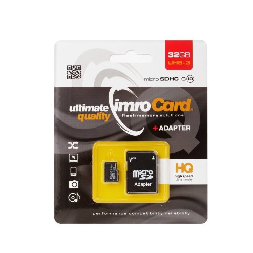 Imro pamäťová karta microSD 32GB s adapterom HQ, class 10