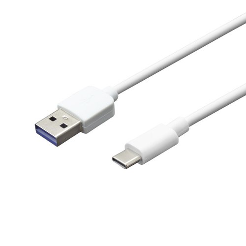mobilNET dátový kábel USB - Type C 2A, Eko balenie, biela, 1M