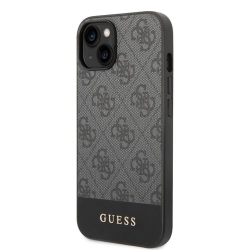 Puzdro Guess 4G Stripe iPhone 14 Plus - šedé