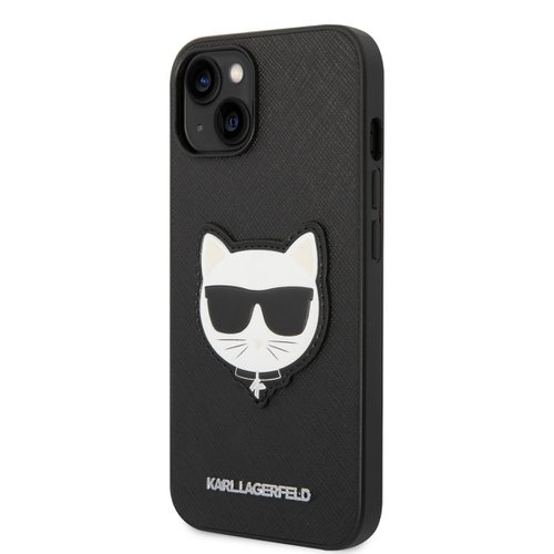 E-shop Puzdro Karl Lagerfeld PU Saffiano Choupette Head iPhone 14 Plus - čierne