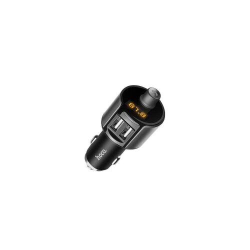 HOCO E19 Car Charger FM Transmitter Bluetooth Launcher Metal Grey