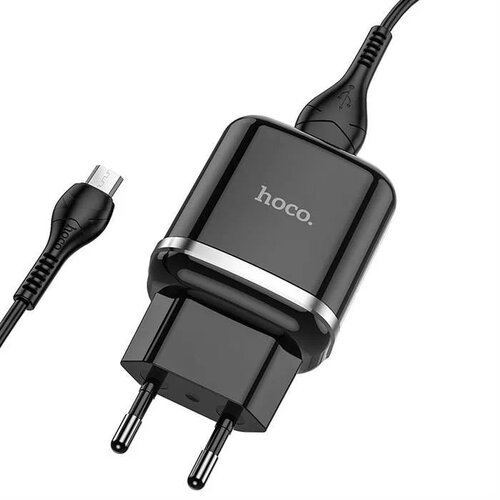 HOCO N3 Charger USB 3A QC3.0 Fast Charge + MicroUSB Cable Black