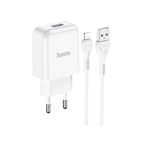 E-shop HOCO N2 Travel Charger USB Fast Charge + Lightning Cable 2AN2 Vigour White