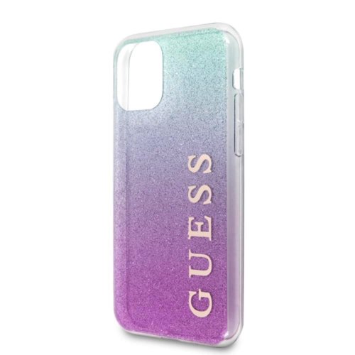 Puzdro Guess iPhone 11 Pro GUHCN58PCUGLPBL Glitter Gradient - ružovo modré