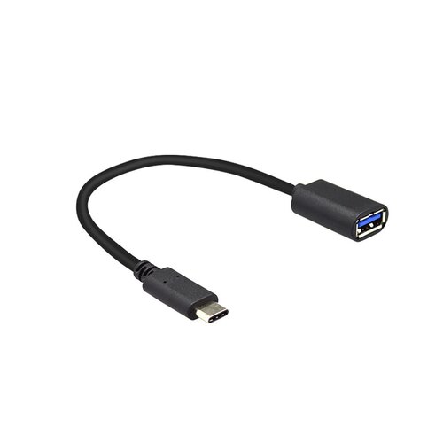 OTG adaptér USB-C čierny, 0,2 m, 3A