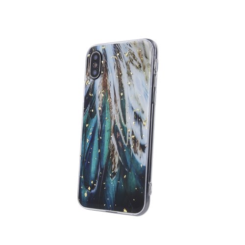 Gold Glam case for Samsung Galaxy A51 5G feathers