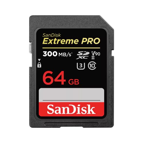 SanDisk Extreme PRO SDXC 64GB 300MB/s V90 UHS-II