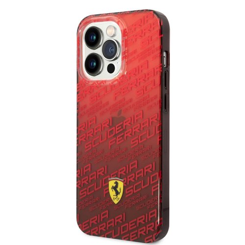 E-shop Ferrari Gradient Allover Zadní Kryt pro iPhone 14 Pro Max Red