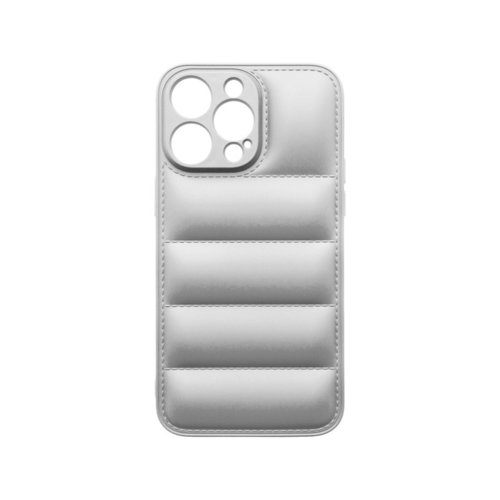 E-shop mobilNET silikónové puzdro iPhone 14 Plus, strieborné, Puff