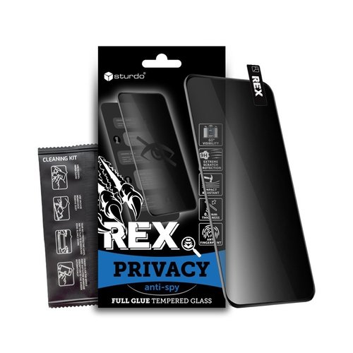 Ochranné sklo Sturdo Rex Privacy Motorola Moto G32, celotvárové - čierne