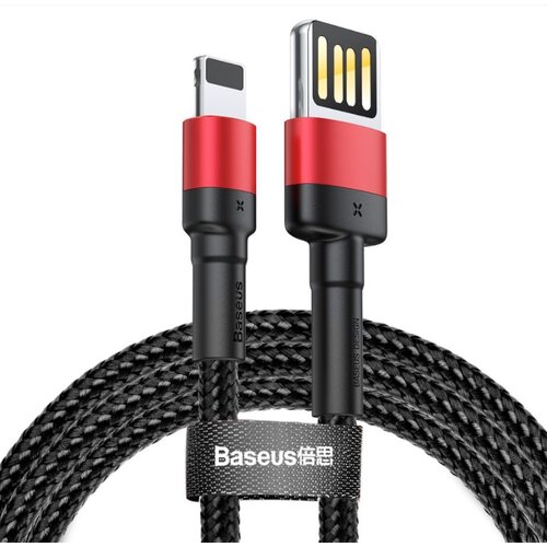 E-shop Baseus CALKLF-G91 Cafule Kabel USB to Lightning Double Sided 2.4A 1m Red/Black