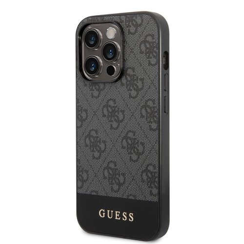 E-shop Guess 4G Stripe Zadní Kryt pro iPhone 14 Pro Grey