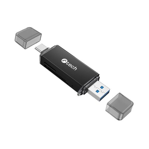 E-shop Čtečka karet C-tech UCR-02-AL, USB 3.0 TYPE A/ TYPE C, SD/micro SD