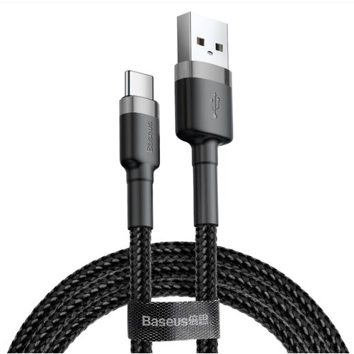 E-shop Baseus CATKLF-BG1 Cafule Kabel USB-C 3A 1m Grey/Black