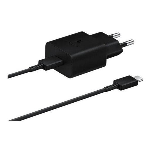 Nabíjací adaptér Samsung EP-T1510EBE USB-C 15W Čierny + USB-C Datový Kabel (Bulk)