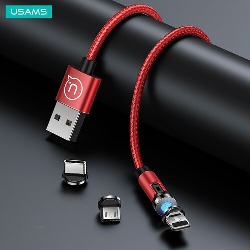 E-shop Magnetický kábel USAMS US-SJ473 U59 Type-C 1m Červený