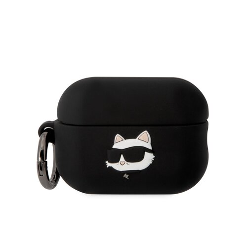 E-shop Karl Lagerfeld 3D Logo NFT Choupette Head Silikonové Pouzdro pro Airpods Pro 2 Black