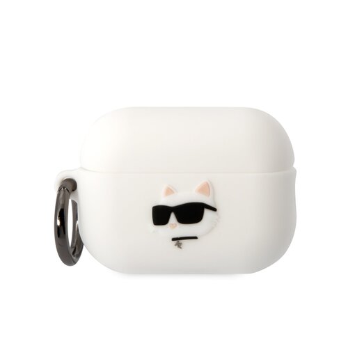 E-shop Karl Lagerfeld 3D Logo NFT Choupette Head Silikonové Pouzdro pro Airpods Pro 2 White