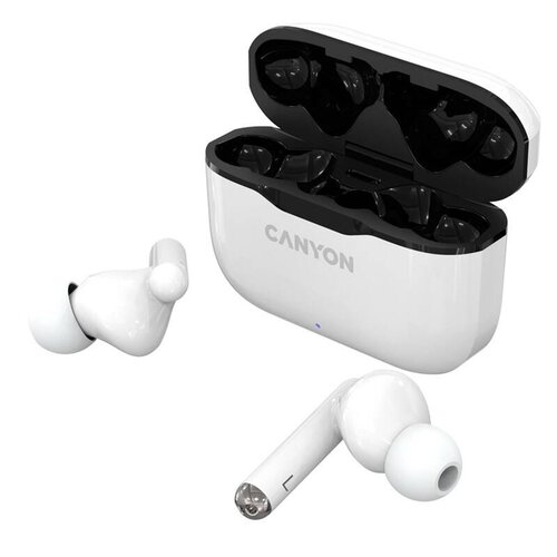 E-shop Canyon TWS-3, True Wireless slúchadlá v klasickom dizajne, biele