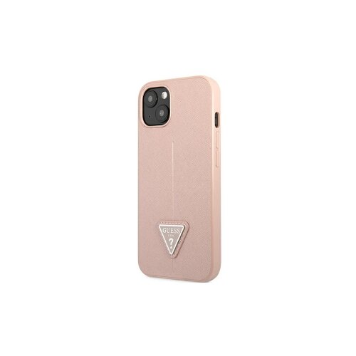 E-shop Guess case for iPhone 13 Mini 5,4&quot; GUHCP13SPSATLP pink hard case Saffiano Triangle Logo