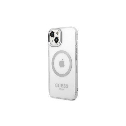 Guess case for iPhone 14 Plus 6,7" GUHMP14MHTRMS silver HC Magsafe Metal Outline